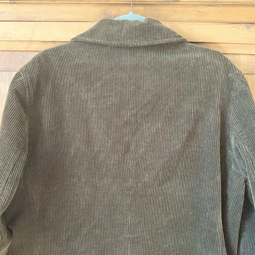 Vintage Gap Men’s Dark Green Wide Wale Corduroy Blazer Jacket Size Large - Picture 7 of 13